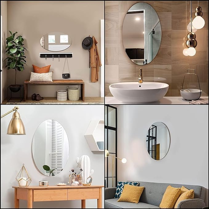 Magic Adhesive Mirrors (Oval)(Pack of 2)
