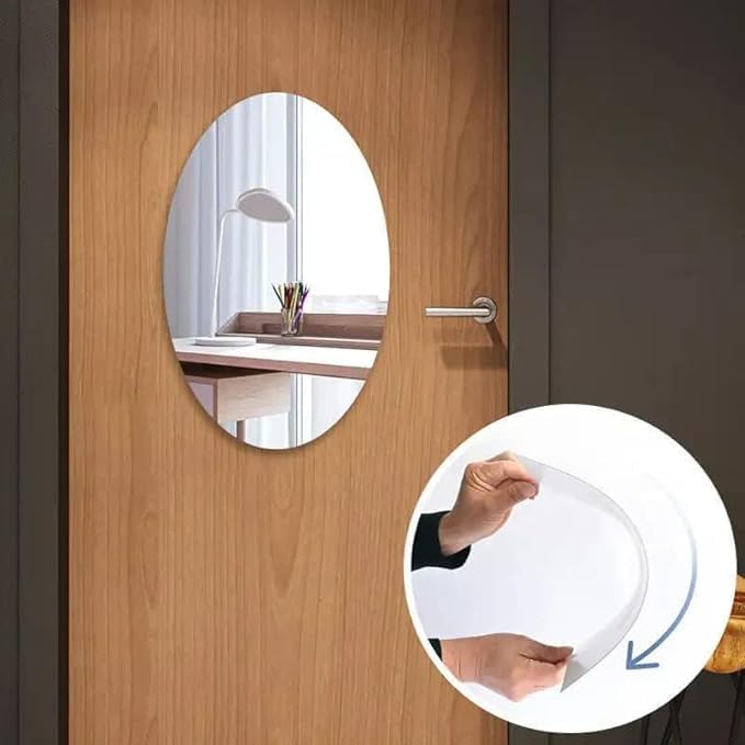 Magic Adhesive Mirrors (Oval)(Pack of 2)