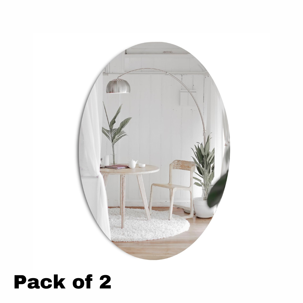Magic Adhesive Mirrors (Oval)(Pack of 2)